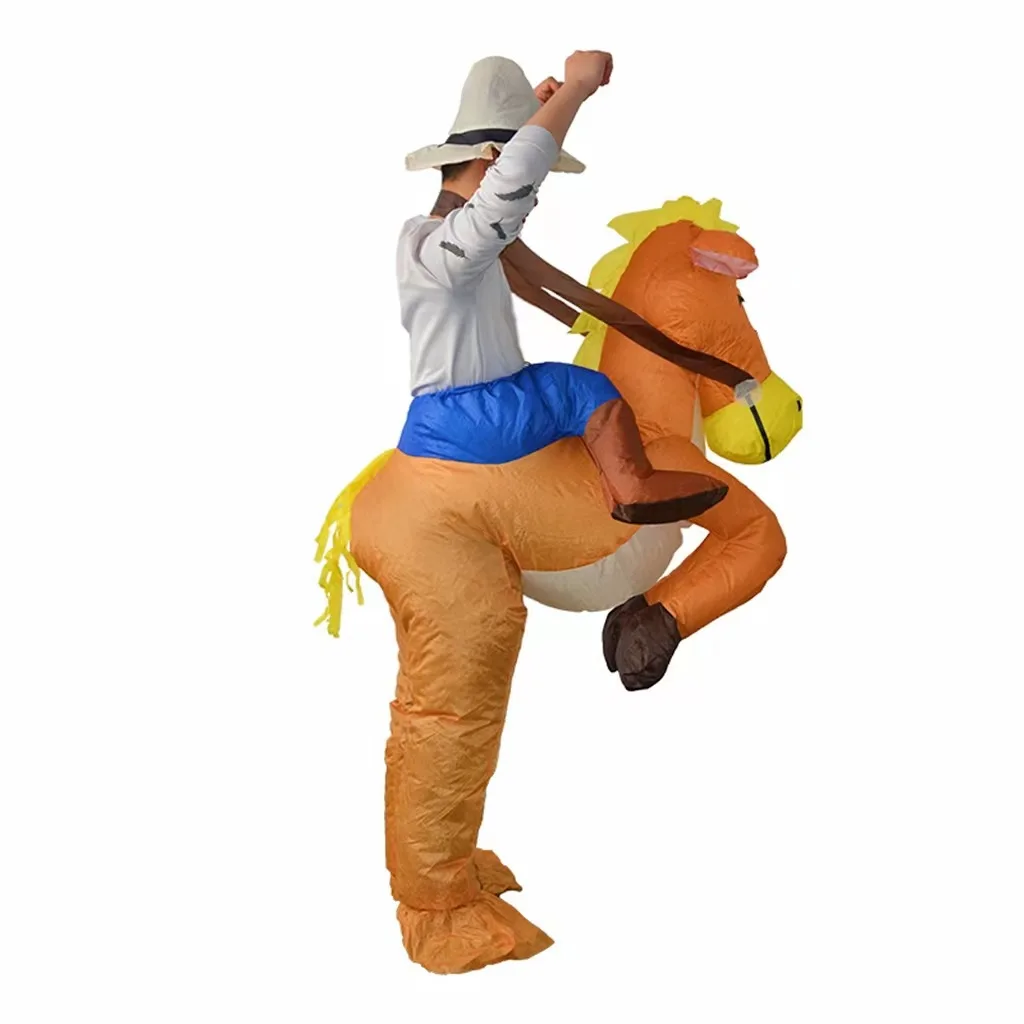 Надувная лошадь Косплей носимые взрослые животные надувная