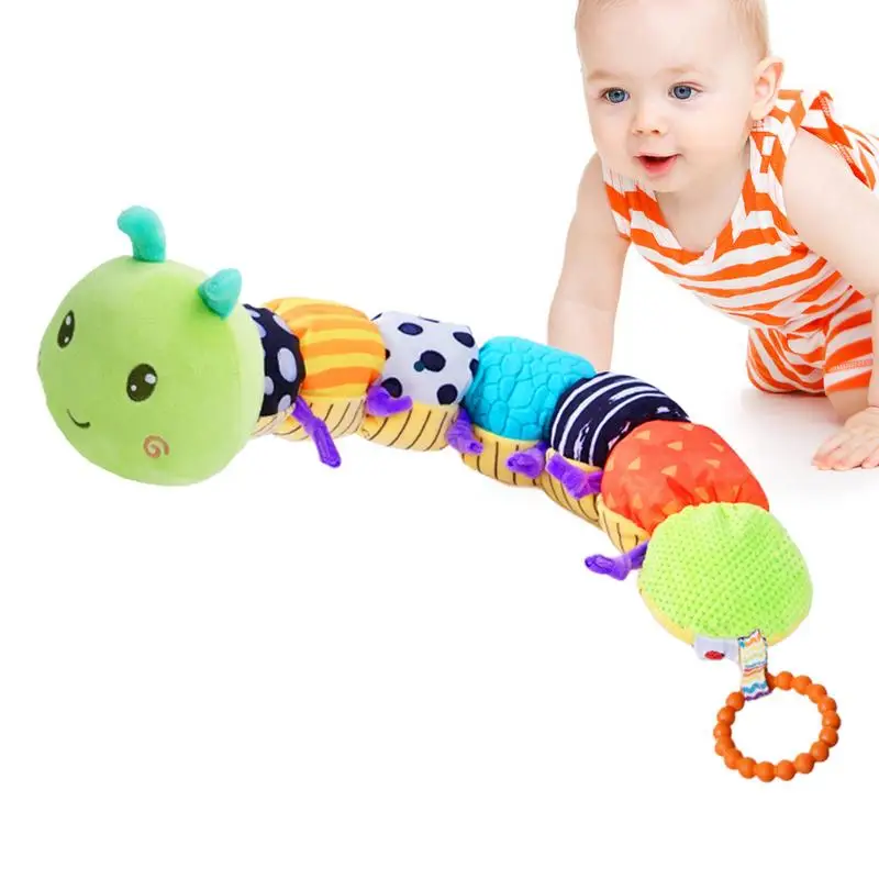 

Музыкальная гусеница, плюшевые игрушки, в форме животного, длинная плюшевая подушка, животные, мягкие плюшевые игрушки, гофрированная погремушка, игрушка для новорожденных 0-12 м