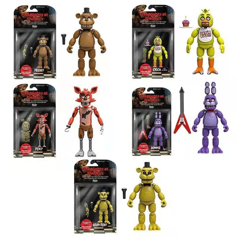 S Movable Joints Bonnie Foxy Freddy Chica Five Night At Freddys Anime Figure Pvc Model Toys