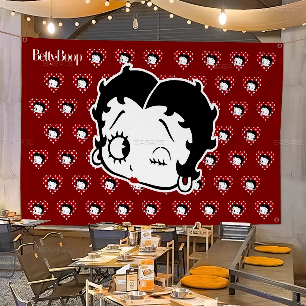 Коврики для комнаты в стиле аниме B-Bettys B-Boops красочный флаг настенный богемный