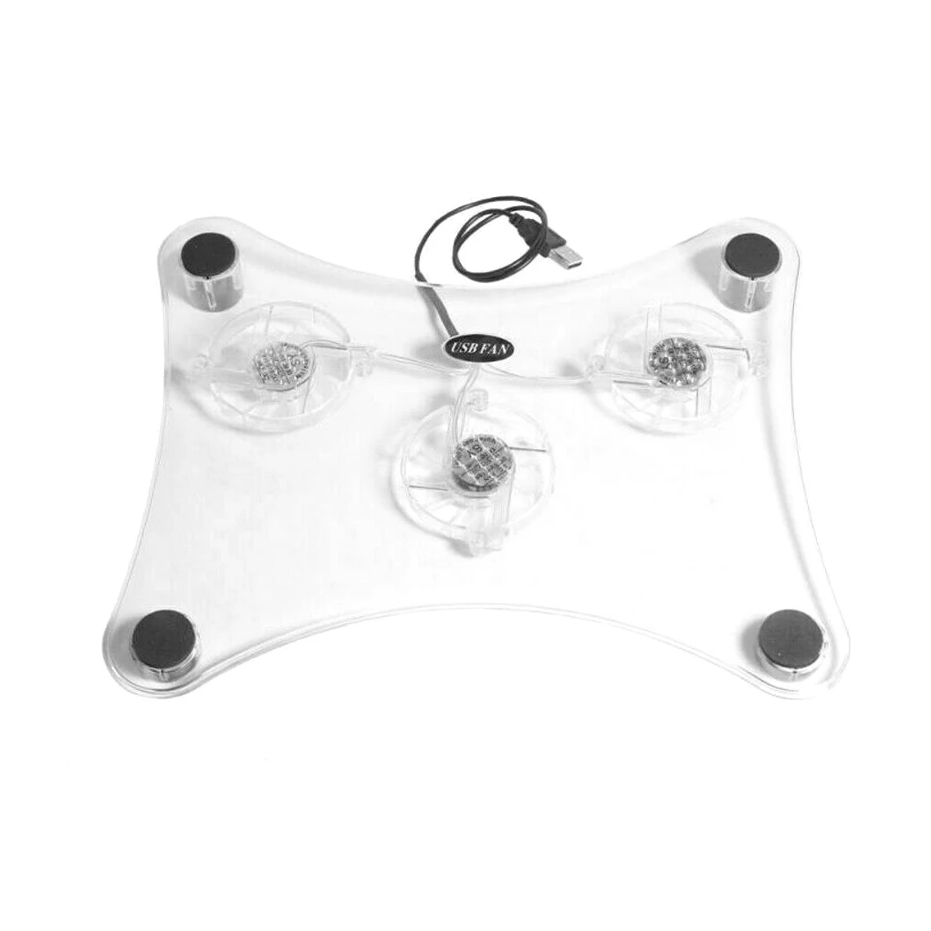 Computer Cooling Pad 3 Fans Plastic USB Laptop Radiator Clooer Stand With Blue LED Light for For Laptop PC Notebook Computer Cooling Pad 3 Fans Plastic USB Laptop Radiator Clooer Stand With Blue LED Light for For Laptop PC Notebook