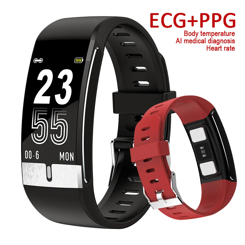 

2022 Смарт-часы с ЭКГ + ППГ, мужские часы с измерением температуры тела, пульсометром, браслет, фитнес-браслет, смарт-часы для женщин IP68, водонеп...