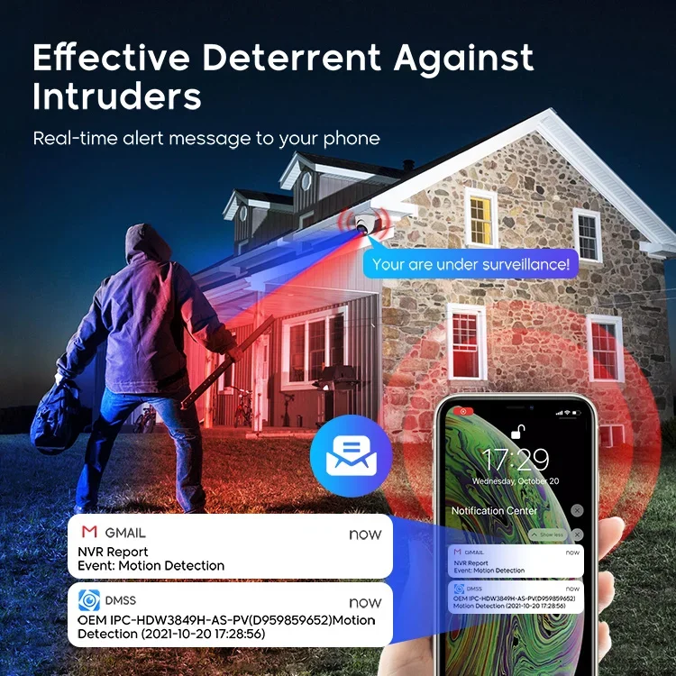 8MP 4K Smart Dual Light Active Deterrence Сетевая камера WizSense TIOC с фиксированным фокусным