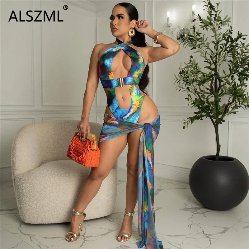 Европейский и американский сексуальный Ажурный комбинезон с высокой талией