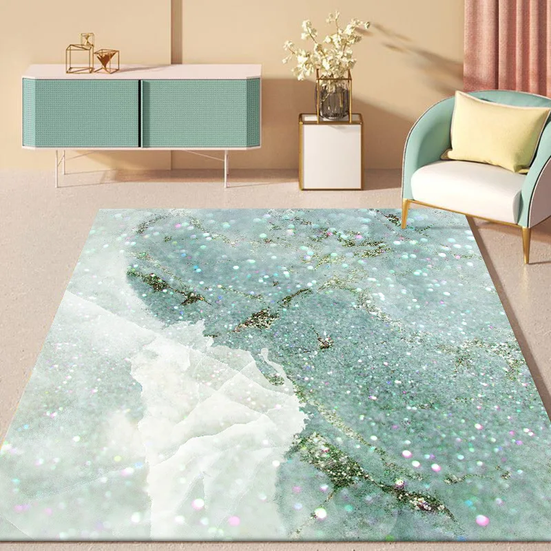 

Fashionable Modern Beautiful Marble Pattern Fresh Mint Green Kitchen Living Room Bedroom Bedside Carpet Floor Mat