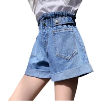 new fashion high waist denim shorts for girls 2022 summer childrens clothes turnup design shorts 5 6 7 8 9 11 12 13 14years old