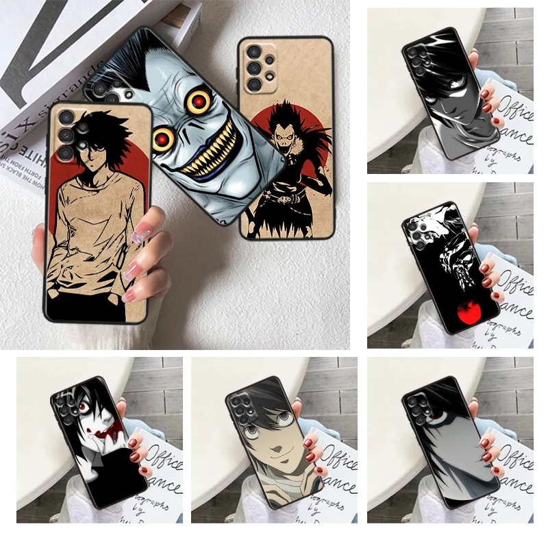 

Anime death note Phone Case For Samsung A22S A22 A21S A14 A13 A12 A11 A04S E A03S A02S A01 Core Black Soft Cover