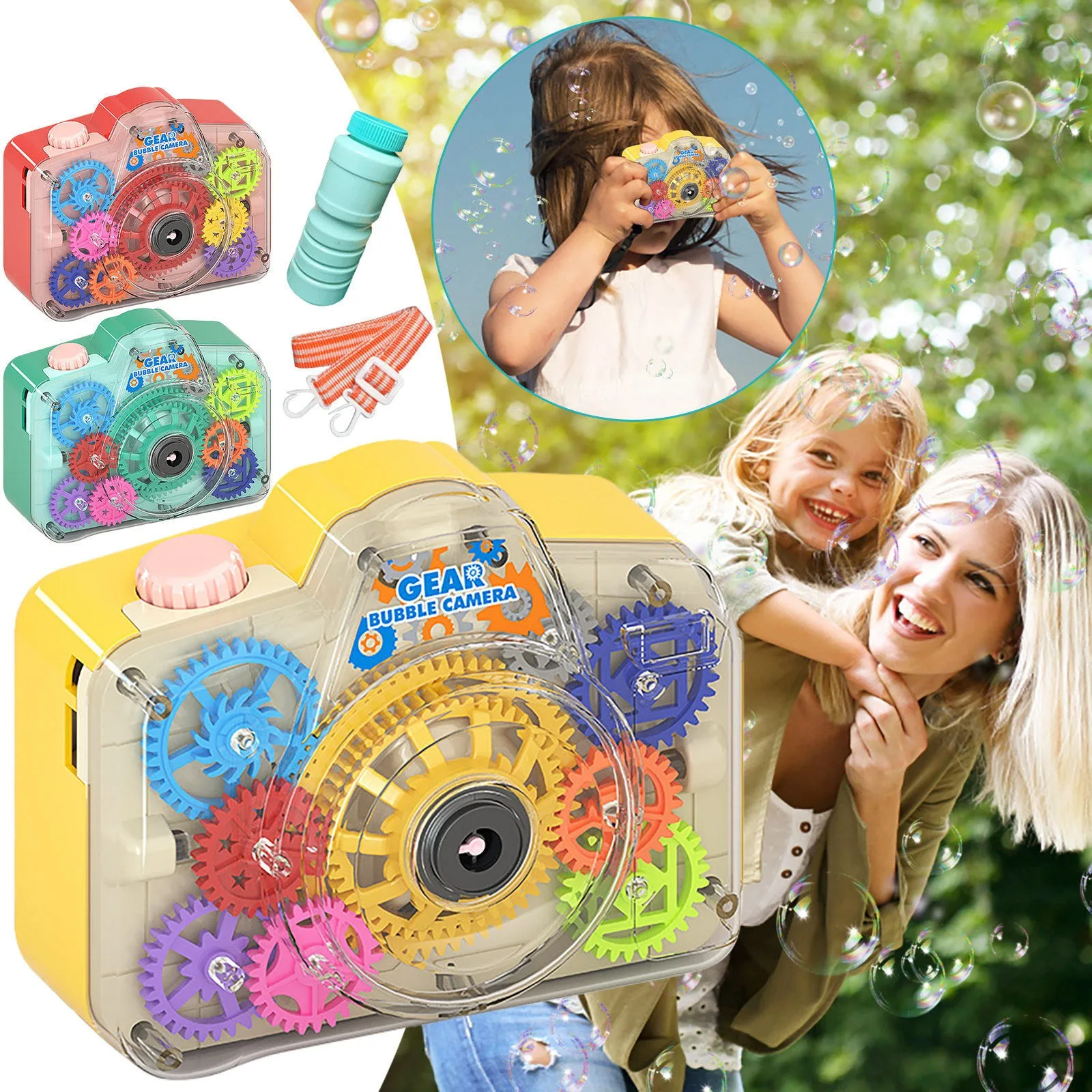 

For Children Machine Music 120ML Bubbles For Babies Kids Machine Camera Spill Bubble & Toddlers Outdoor Portable Proof Kids #50