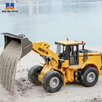 huina 1567 116 rc bulldozer 9ch 2 4g radio controlled truck alloy shovel loader tractor model engineering car toys boys gift