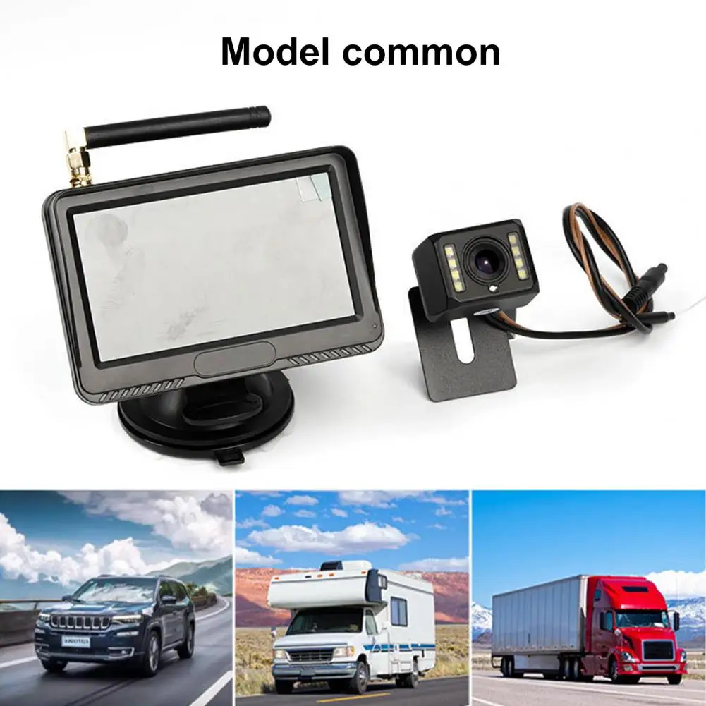 

1 Set Car Reversing Monitor Safeguarded Shock-proof Plug-play Car Reversing Device Night Vision Vehicle Backup Camera for Car