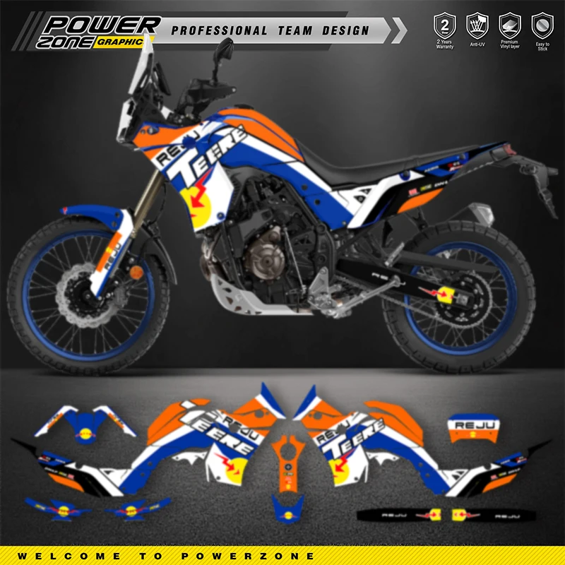 Фото POWERZONE пользовательская графика LTZ400 графические наклейки комплект наклеек DECO Dekor для YAMAHA T700 2018-2023 TENERE T700 имя номер 04 №3