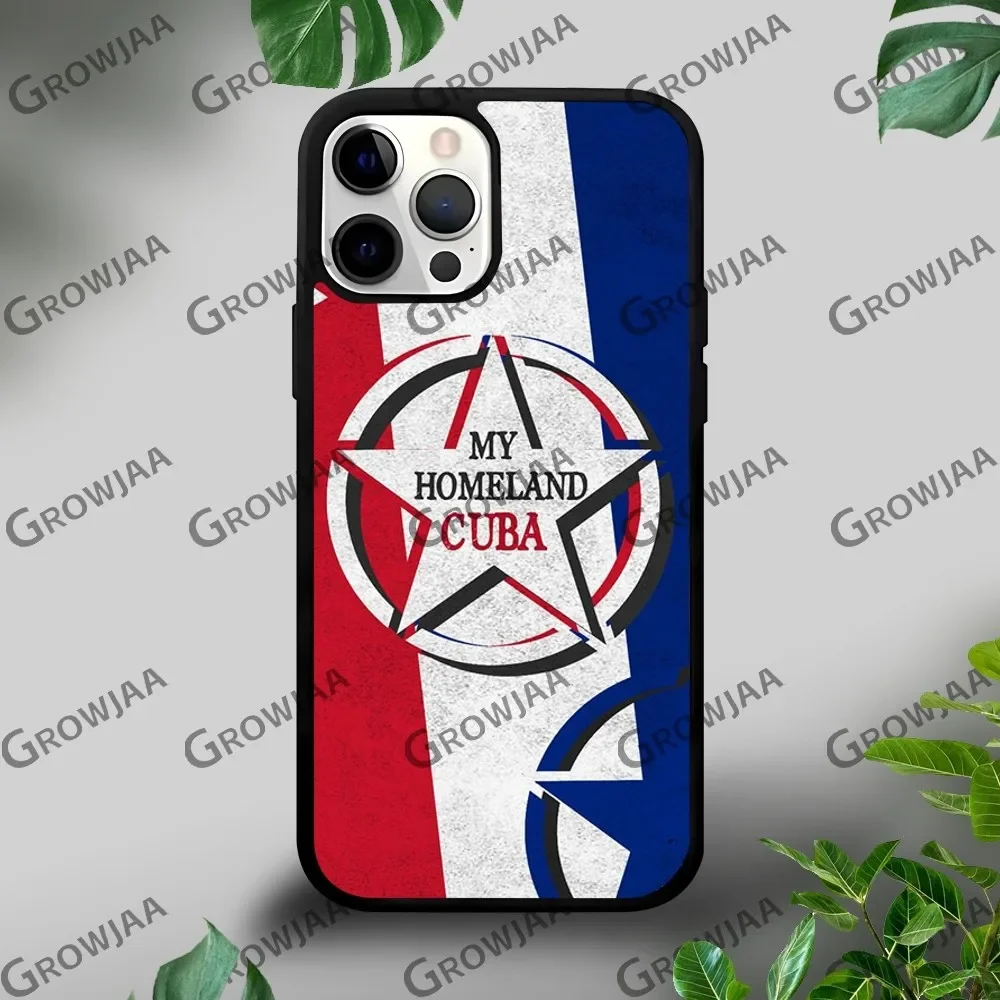 Чехол для телефона с флагом C-Cuba iPhone 16 15 14 13 12 11 Pro Xs Max Mini Plus Celulares Hard Funda