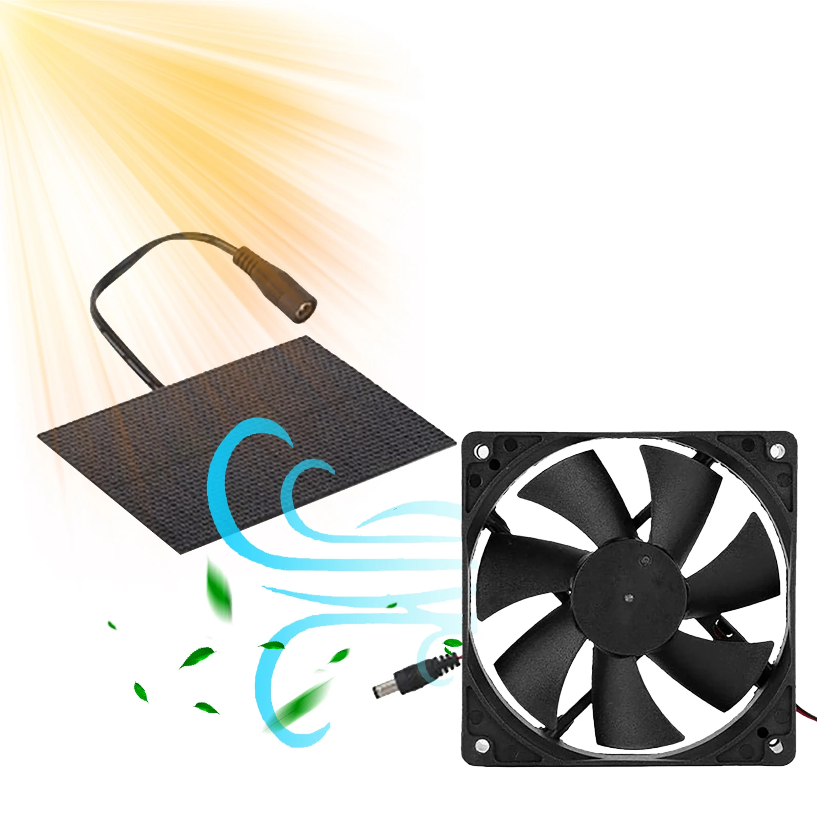 

Вытяжной вентилятор с солнечной панелью, мини-вентилятор, водонепроницаемый, работает на солнечной панели, для собак, куриц, домашних живот...