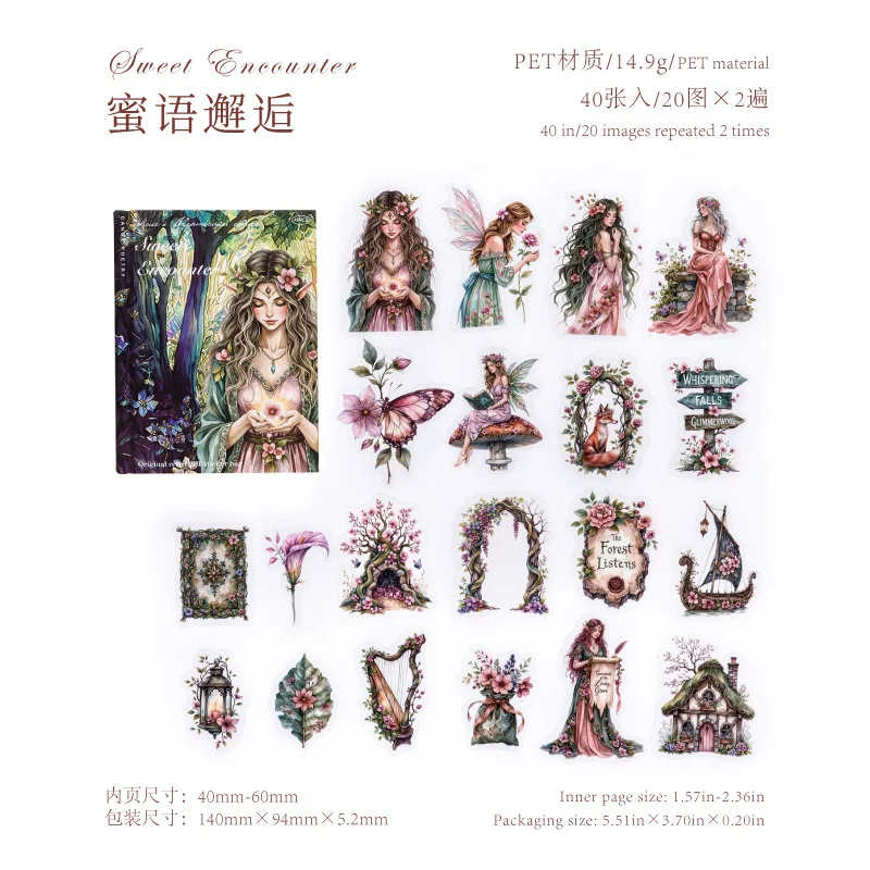 

Набор наклеек Alideco для скрапбукинга 40 шт.