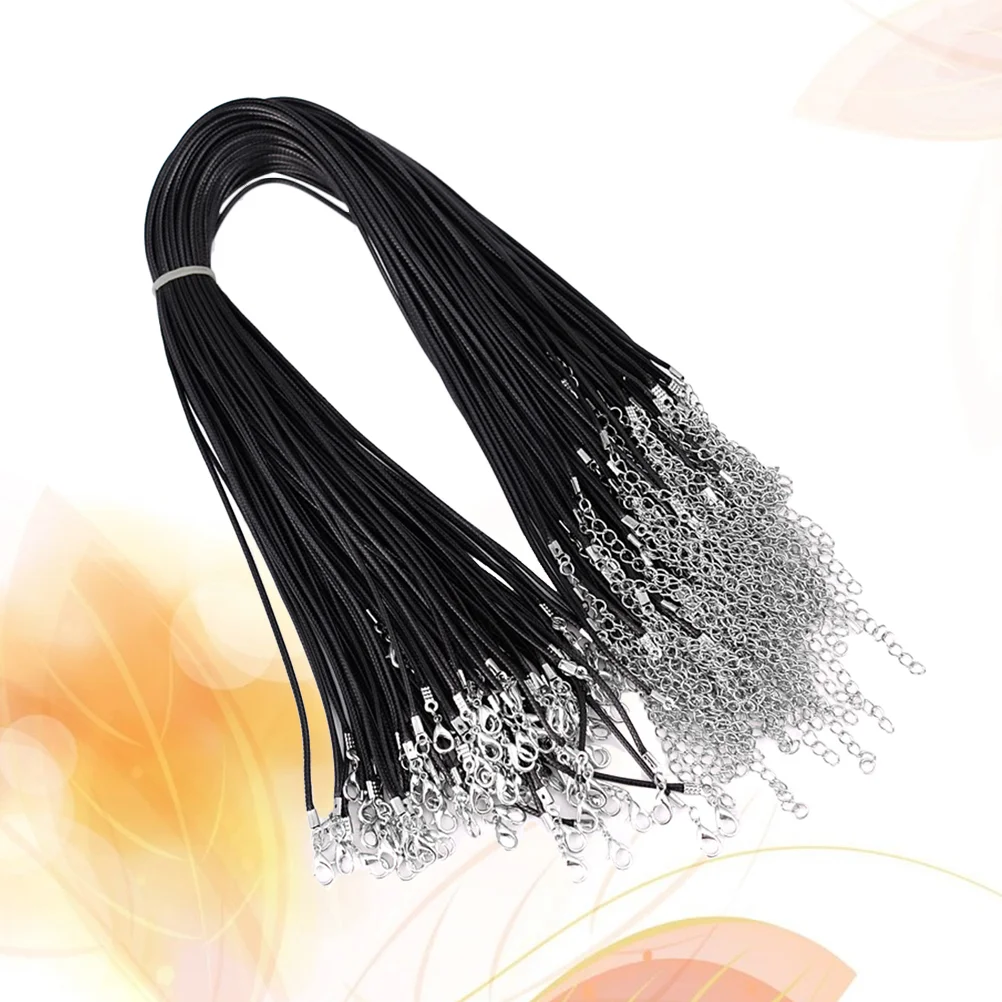 

Necklace Cord Waxed Rope Making String Jewelrychain Cotton Pendantbeading Black Wax Diy Wire Strap Crafting Supplies Hanging
