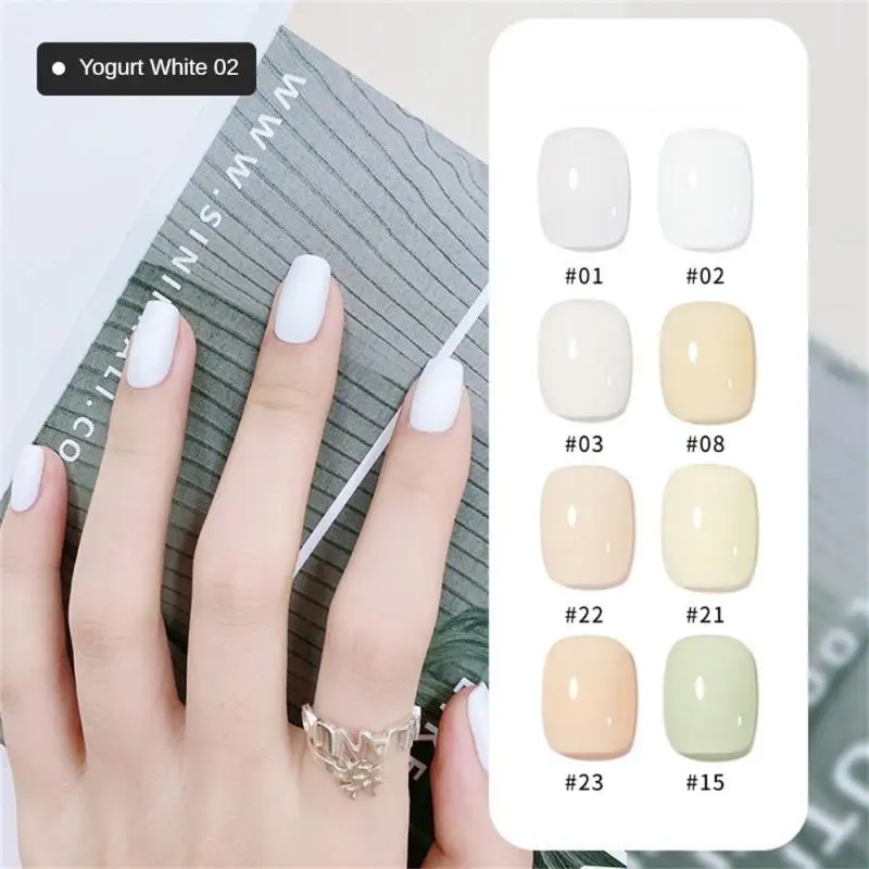 

15ML Nail Polish Glue Milk White Varnish Semi-permanent Nail Art Soak Off UV LED Pudding Sequin Nail Polish Manicure