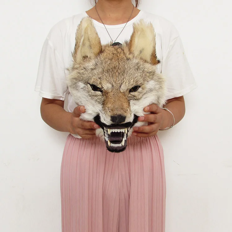 

Resin 3D Animal Head Wall Decor Crafts Home Decor Simulation Wolf Head Bar Wall Decoration Living Room Office Study Sculpture