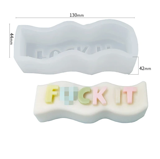 

DIY 3D Letter Wave Candle Silicone Mold Handmade Soap Resin Ice Cube Mould Home Party Decoration Gift Candle Making Kit Wax Melt
