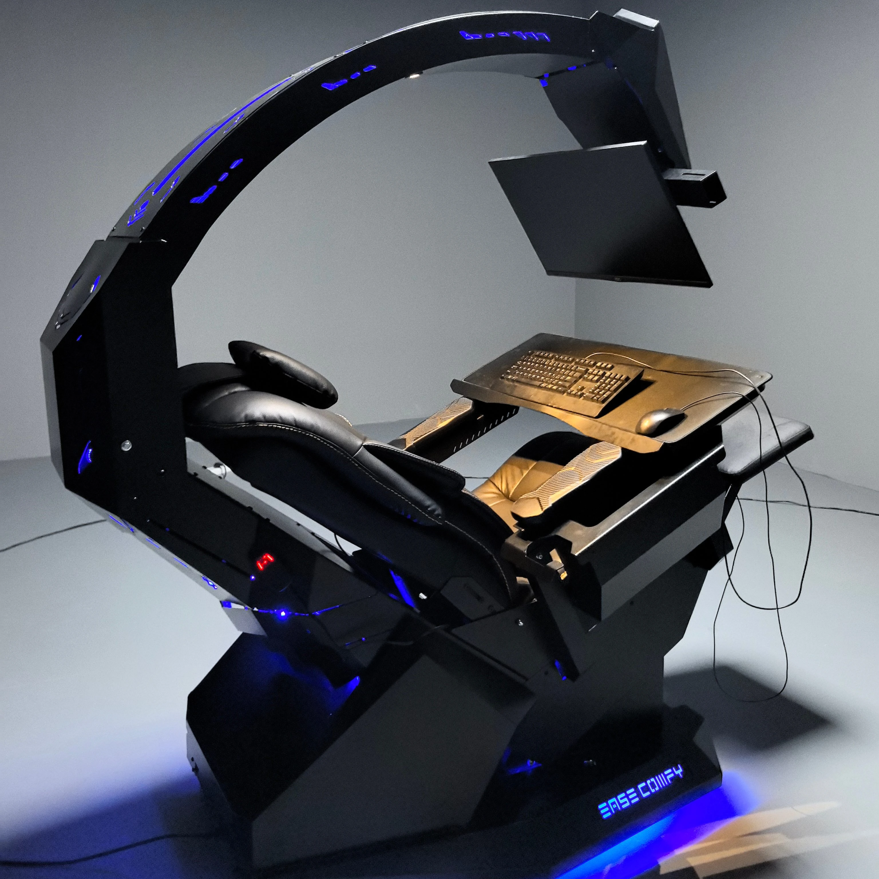 Фото Игровое кресло-кокпит Easecomfy T2 Throne для компьютера и рабочей станции с поддержкой нескольких мониторов, функцией невесомости №2