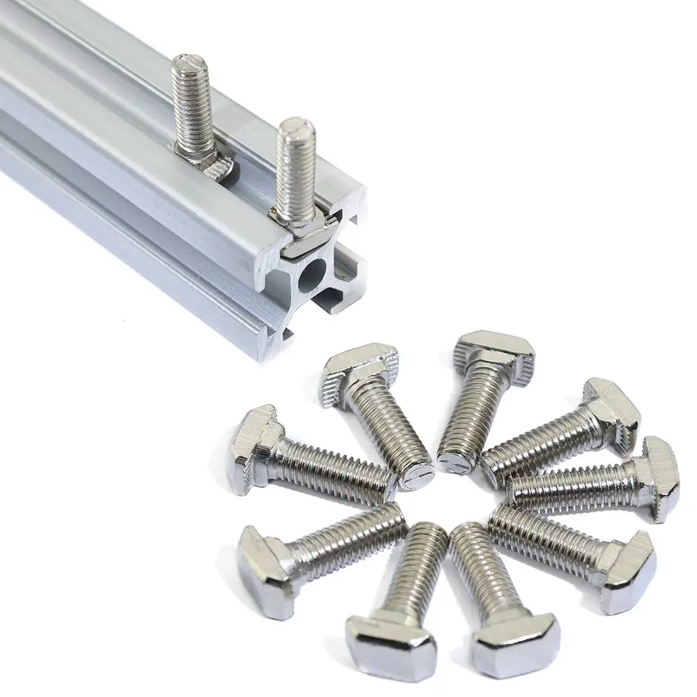

50/30/20 PCs European standard M5 T type nuts fastener aluminum connector for aluminum profile 2020 head screws bolts