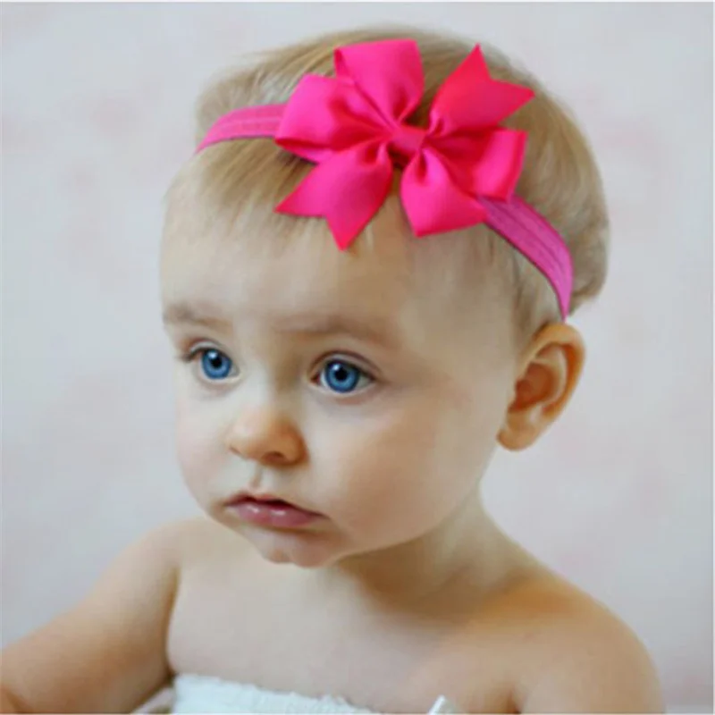 

10/30 pces 3.1inch BowKnot Hairband 20 colors Baby elastic Headbands Headwear Girls Head Band Infant Newborn Bows Toddlers