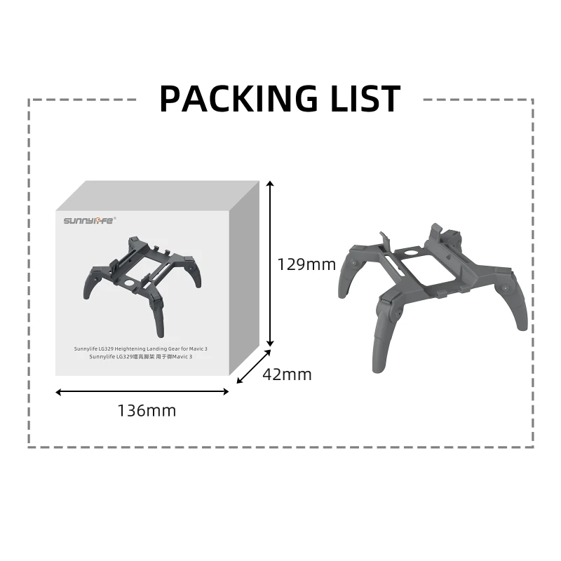 

R91A Extended Landing Gear for dji Mavic 3 Height Extension Landing Feet Support Protector Extension Fit for dji Mavic 3 Dron