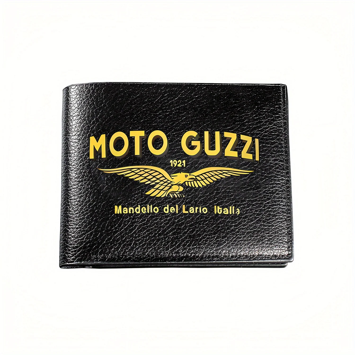 Фото Moto Guzzi 1921 с эмблемой орла Mandello del Lario Италия, деловой мужской повседневный элегантный простой практичный качественный кошелек, стильный принт №1