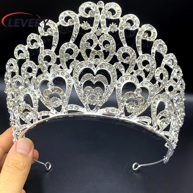 Женская Тиара для волос leach Beauty Queen прозрачная белая яркая тиара гребень