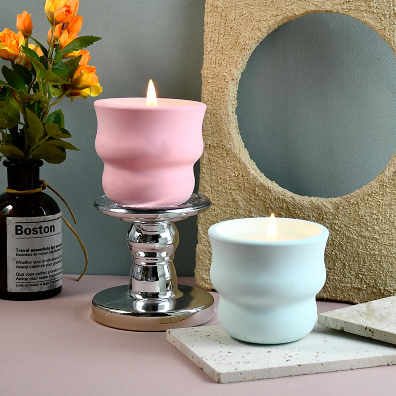 Креативная поясная чашка для свечей цементные бетонные формы сделай сам банка