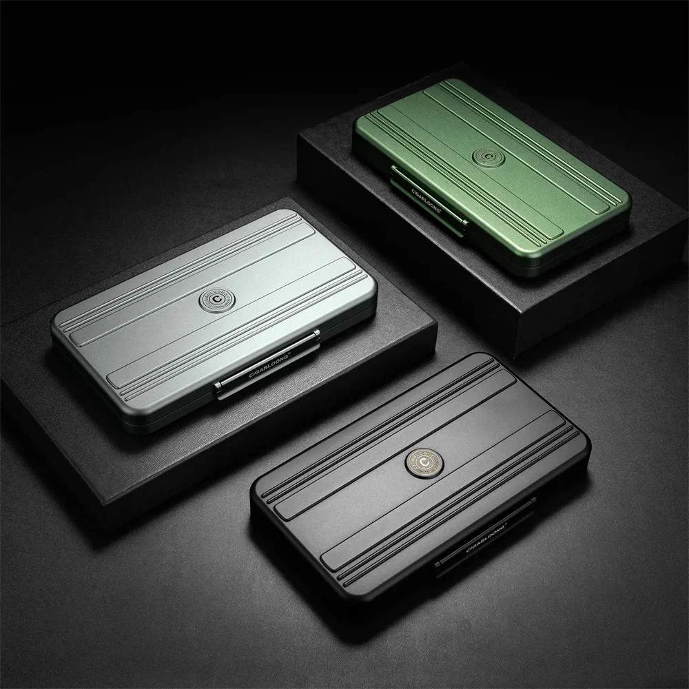 Портативный чехол для сигар CIGARLOONG водонепроницаемый легкий алюминиевый