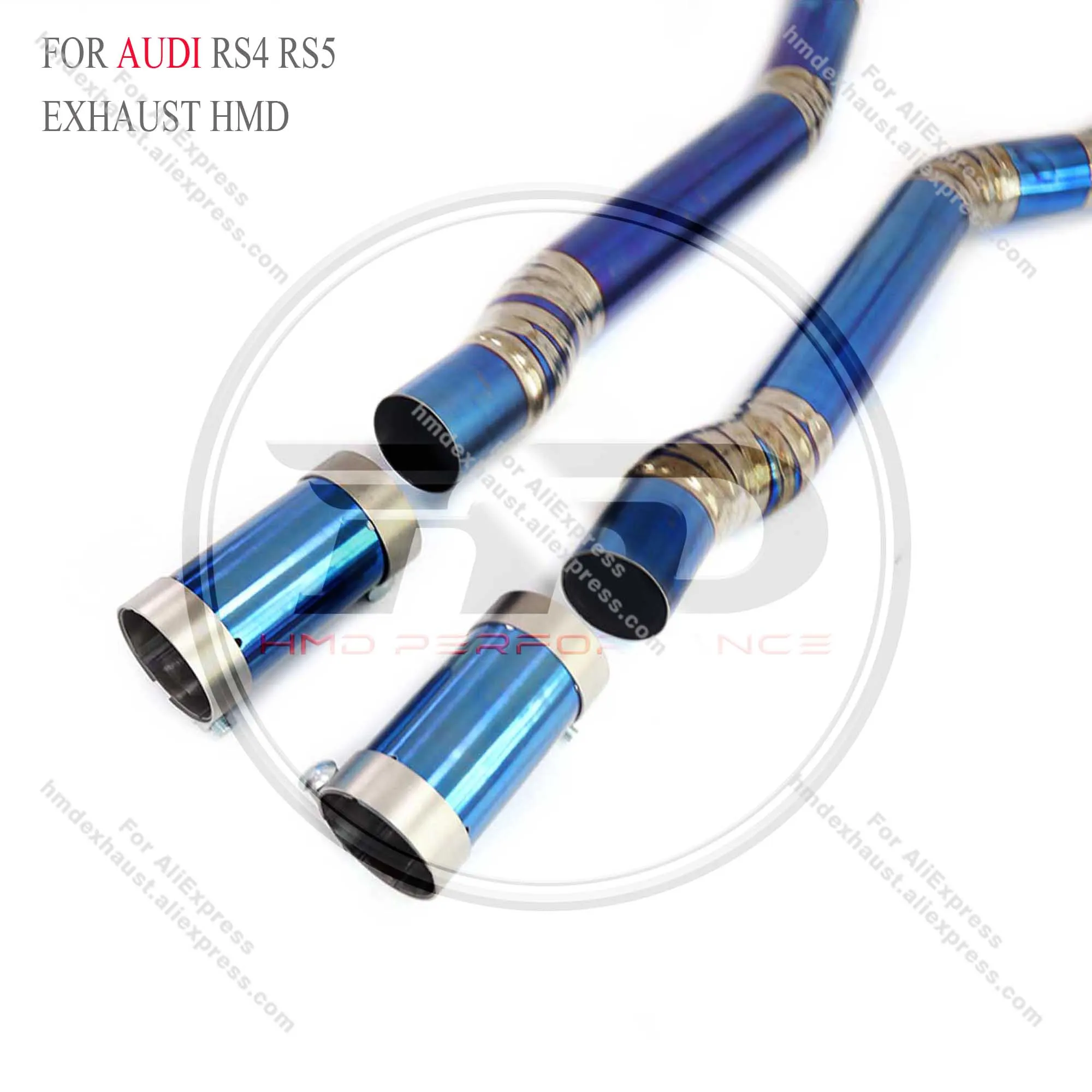 Заводская HMD из титанового сплава выхлопная система резонансная трубка для AUDI RS4