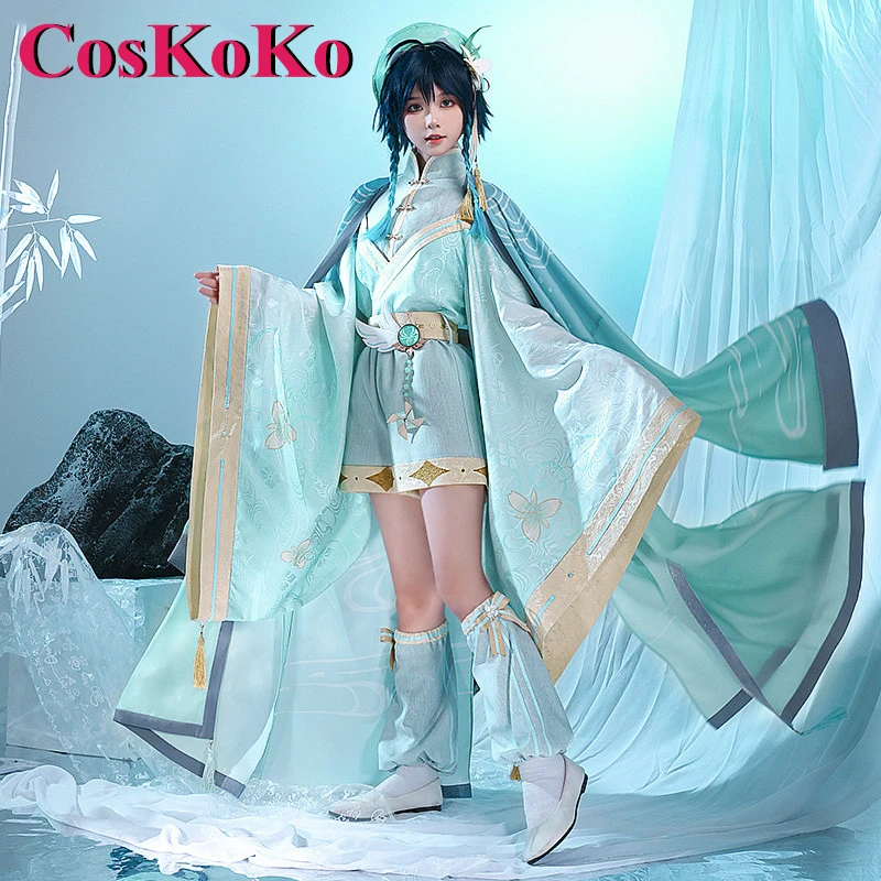 

[В наличии] Косплей coskoko Venti Аниме игра Genshin ударопрочный костюм милая серия в китайском стиле Униформа на Хэллоуин