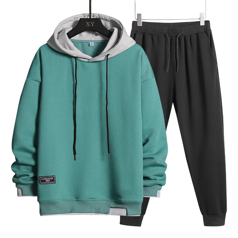 2023 Spring Autumn Men Outfit Set Fashion Sportswear Long Sleeve Hoodie+Sweatpants Casual 2 Piece Set Streetwear Male Tracksuit