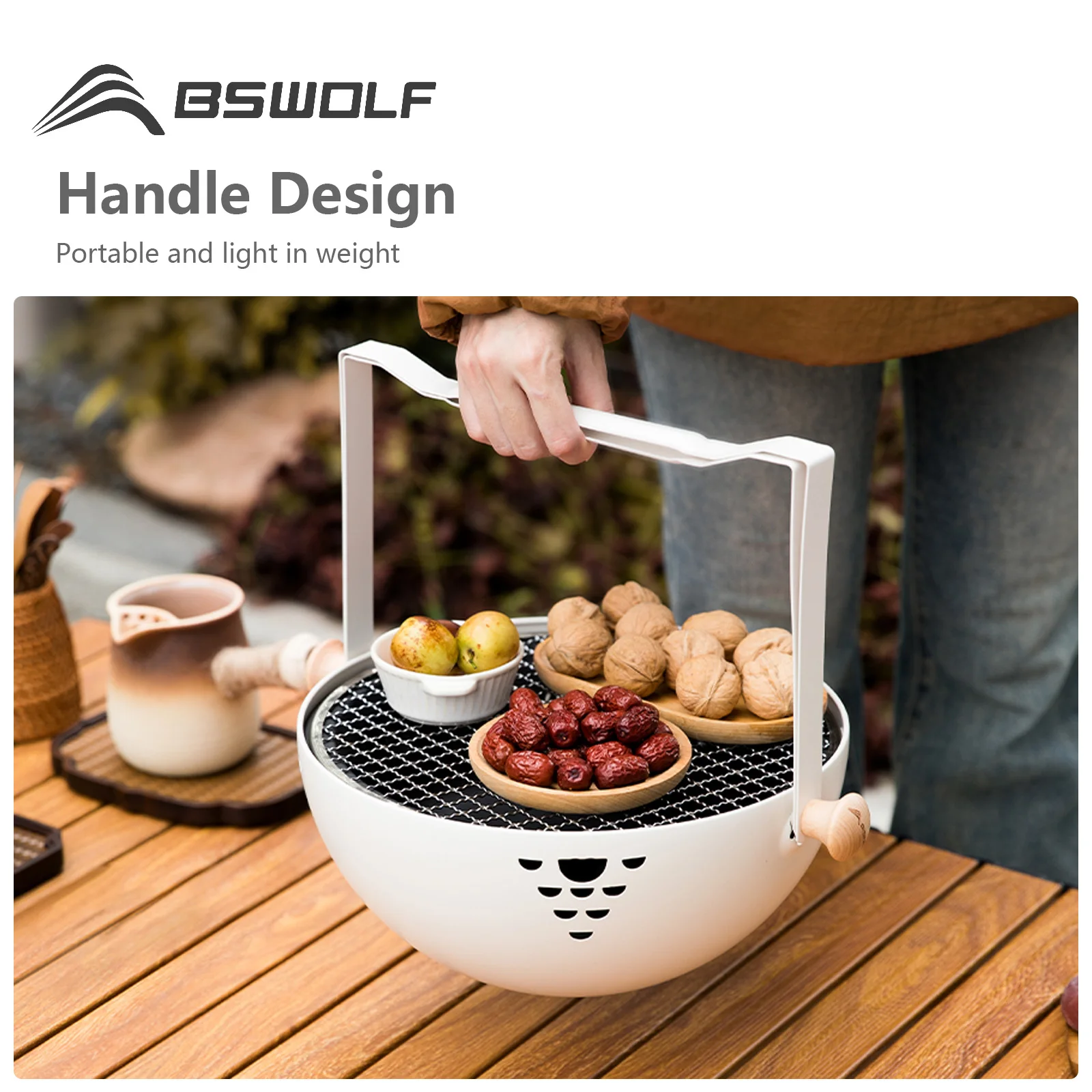 BSWOLF Печь для барбекю Периферийная плита домашнего пользователя Набор печей