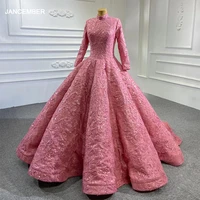 rsm66686 muslim wedding dress and godmother of the bride high neck evening dresses appliques party dresses sukienki wizytowe