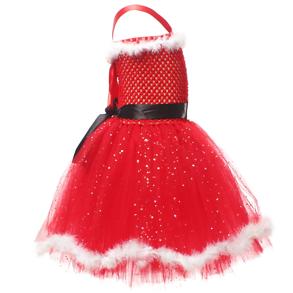 Сетчатое рождественское платье для девочек