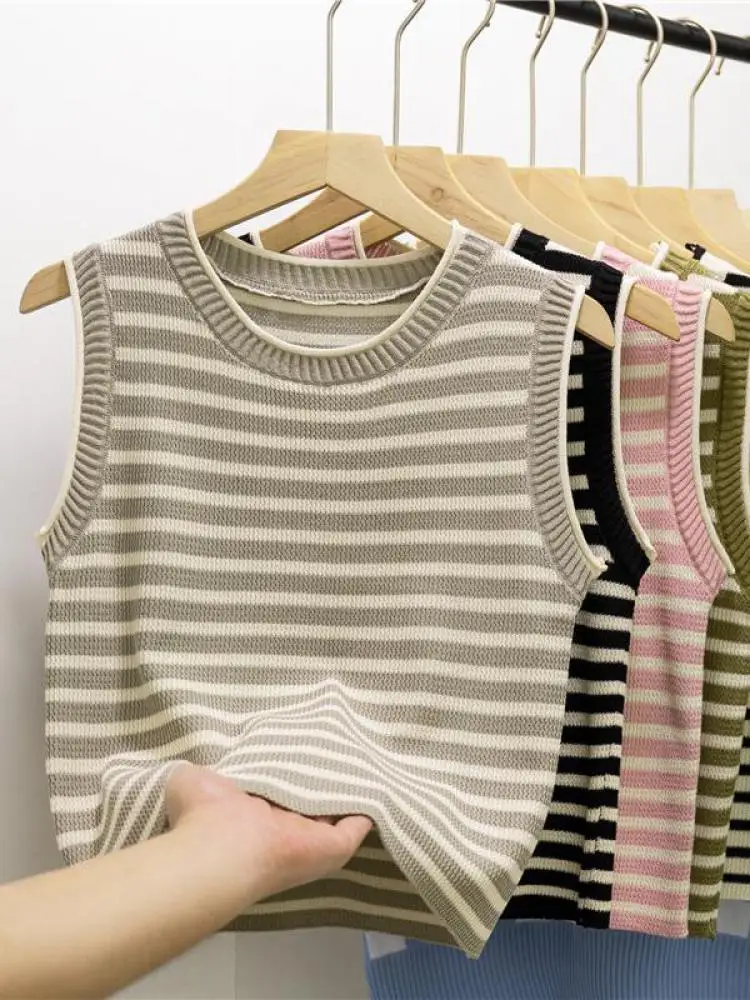 Новинка 2024 базовый женский жилет эластичный Женская майка и кофта летние дикие