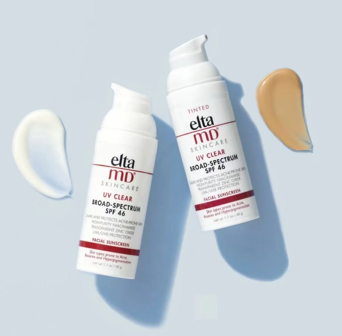 

EltaMD UV Clear SPF 46 Face Sunscreen Mineral-Based UVA UVB Protection Broad Spectrum Sunblock For Sensitive Acne-Prone Skin 48g