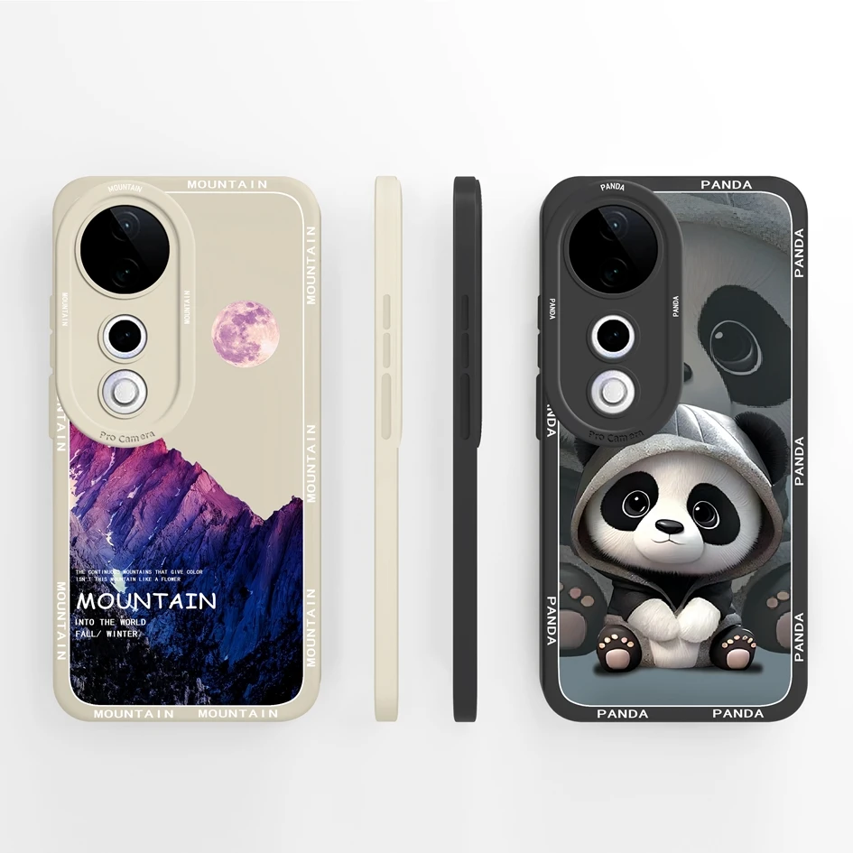 Стильный чехол для Vivo V40 Pro V40SE V40Lite Cool Sweet Style Pretty Girl Avocado Anti Drop Силиконовый корпус V40E