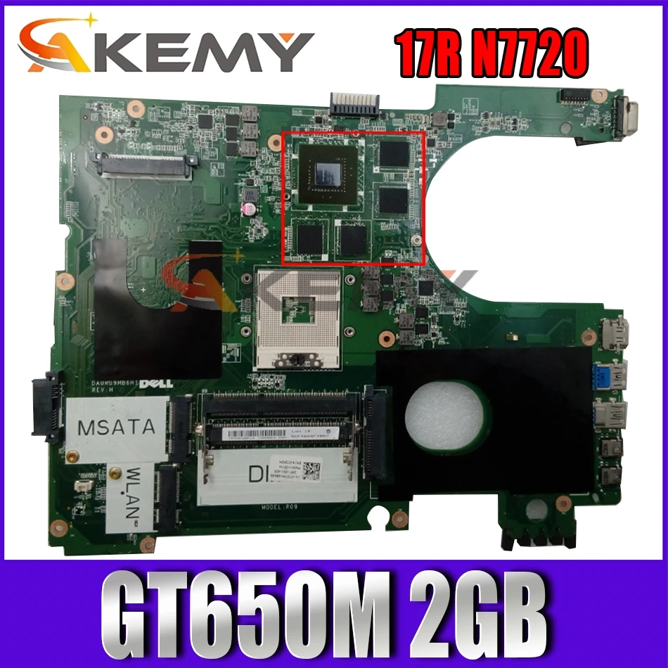 CN-072P0M 072P0M DA0R09MB6H1 DA0R09MB6H3 17R N7720 материнская плата для DELL Inspiron 5720 7720 Материнская