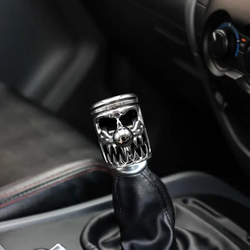 Funny Skull Demons Manual Automatic Gear Shift Knob Adapter Replacement Shifter Stick Shift Heads Car Interior Decoration