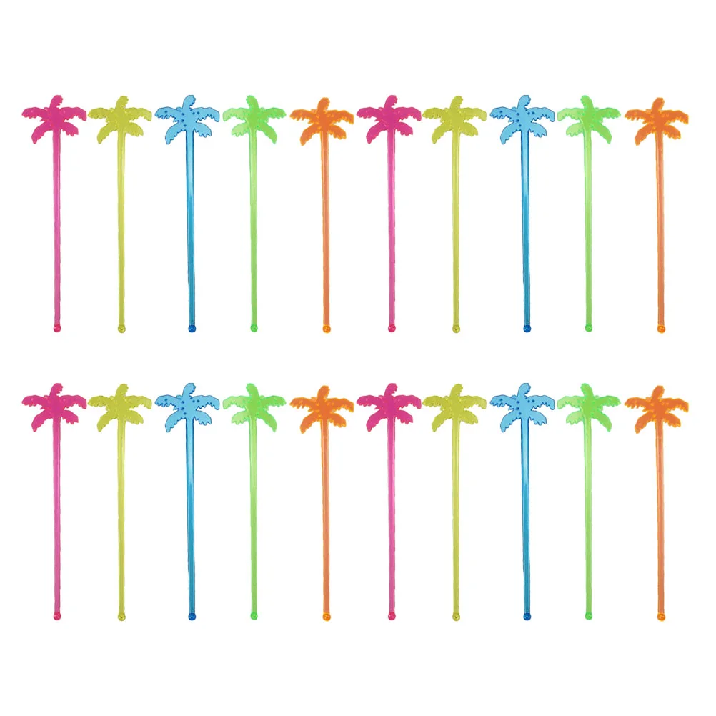 

150 Pcs Coconut Tree Stirrer Fruit Juice Swizzle Sticks Stirring Drink Stirrers Plastic Honey