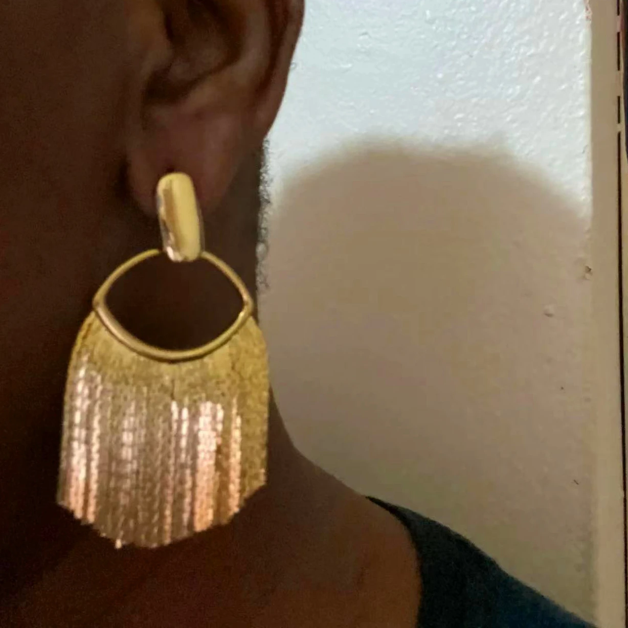 

Vintage Temperament Gold Color Tassel Earrings for Woman Party Jewelry