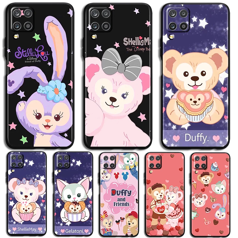 Duffy Bear Phone Case For Samsung Galaxy A73 A72 A71 A70 A53 A52 A51 A50 A42 A41 A40 A33 A32 A31 A30 A30S Black luxury Back Capa