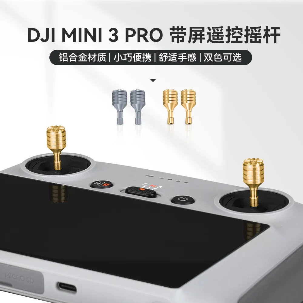 

For DJI Mini 3 Pro Joystick with Screen Remote Control Thumb Rocker Aluminum Alloy Joystick for DJI Mini 3 Pro Drone Accessories
