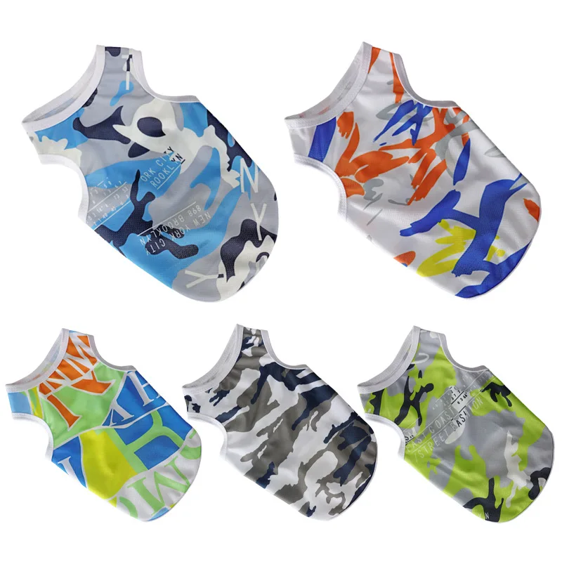 

Summer Sun Block Clothes Ice Silk Dog Vest Cool Quick Dry Pet Clothes Dog