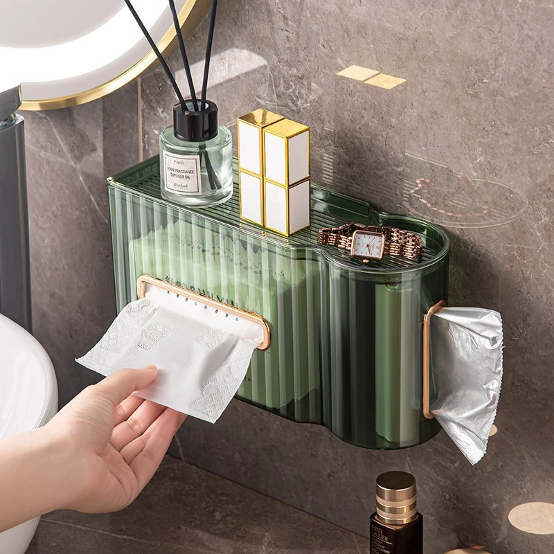 

Портативный держатель для туалетной бумаги, настенный контейнер для салфеток, водонепроницаемый держатель для туалетной бумаги и полотенец, диспенсер для бумажных полотенец в ванную комнату