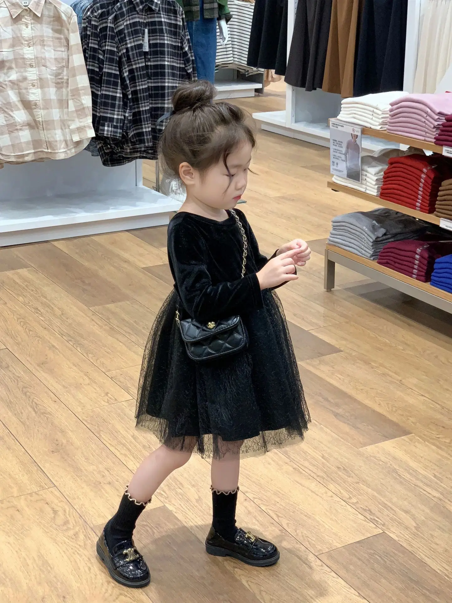 

Осеннее платье принцессы в винтажном стиле для маленьких девочек, черные сетчатые платья-пачки с круглым вырезом в стиле пэчворк, юбки из пузырчатой ткани