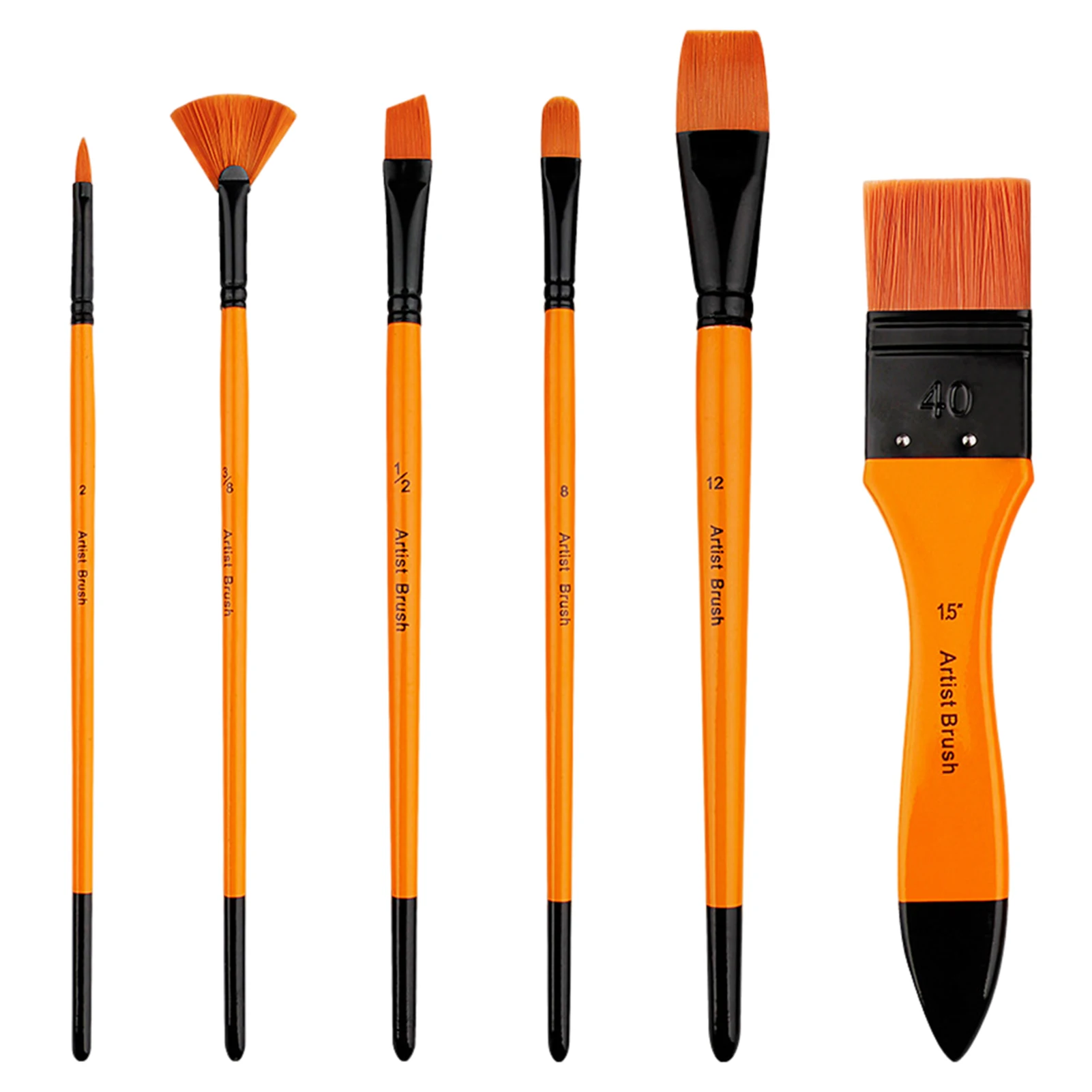 

Набор кистей для рисования с деревянной ручкой, 6 шт.