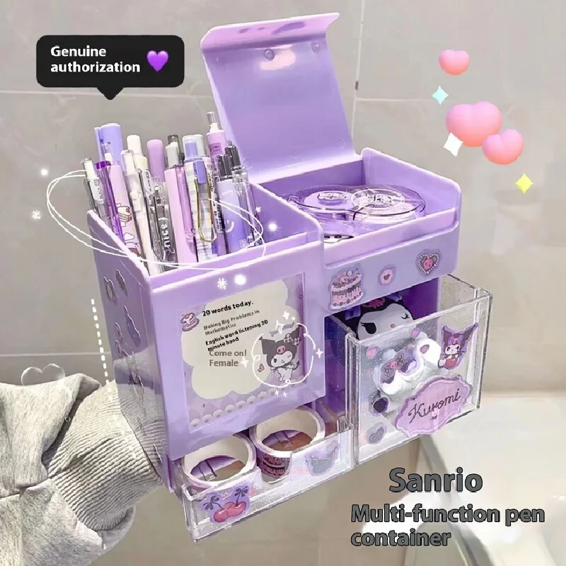 Оригинальный ящик для хранения мелодии Sanrio Kuromi девочек Yugui собак начальной школы